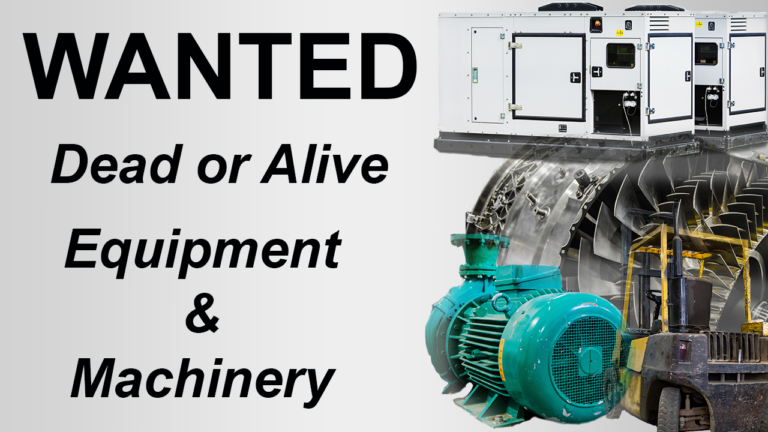 wanted dead or alive equipment and machinery